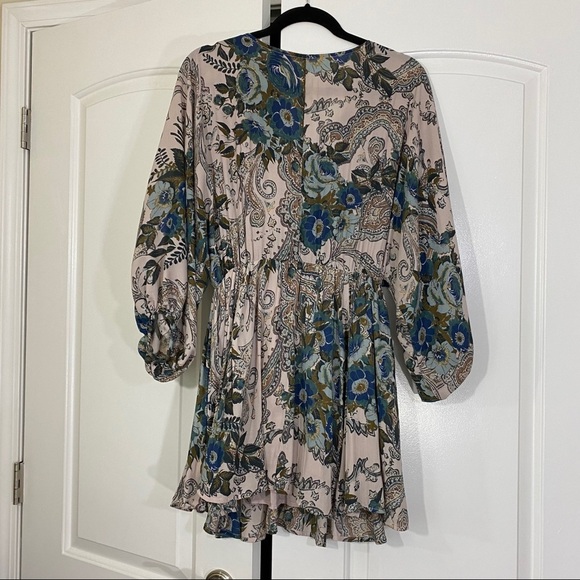 Free People High Plains Printed Wrap Front Dress - Picture 8 of 9